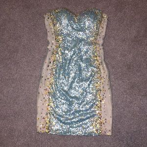 Sequin and rhinestone prom dress!